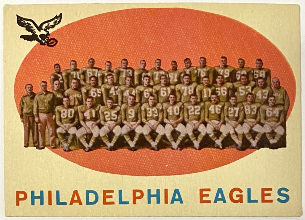 Philadelphia Eagles 1959 Topps Football Team Checklist Card KBK Sports