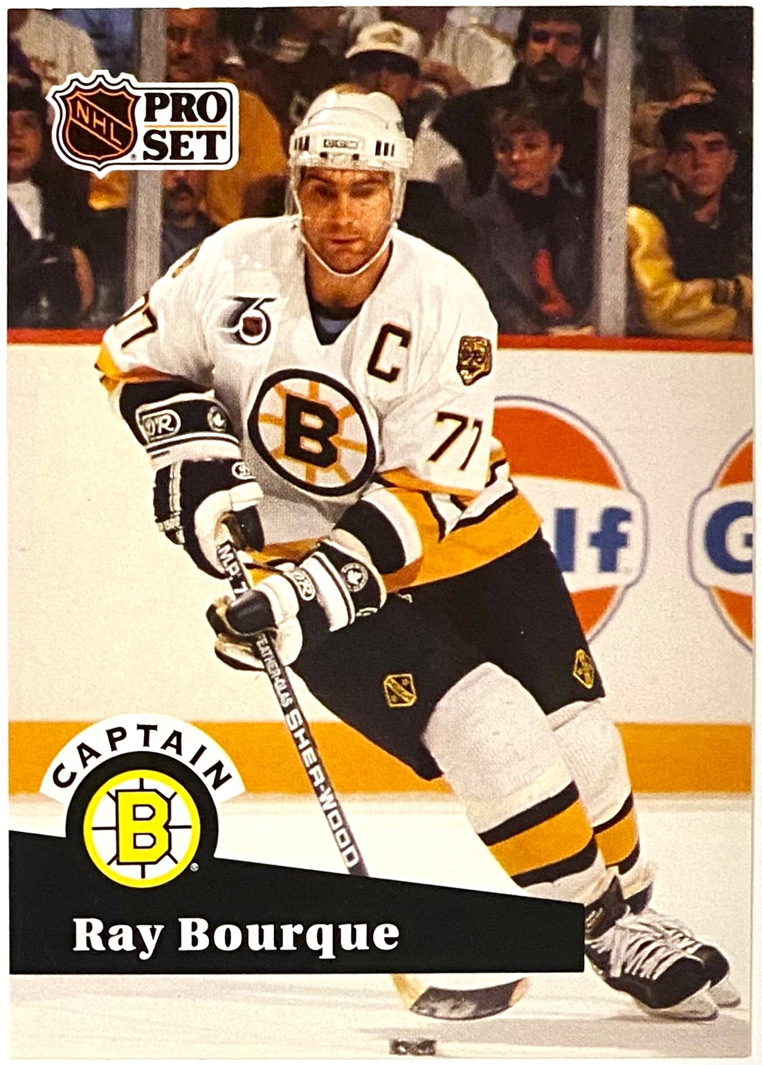 Ray Bourque 199192 NHL Pro Set Boston Bruins Hockey Captain Card KBK