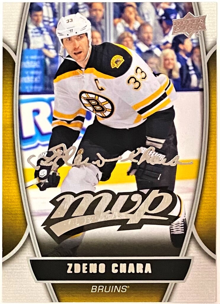 Zdeno Chara 201314 Upper Deck Series One Hockey Boston Bruins Silver Script Card KBK Sports