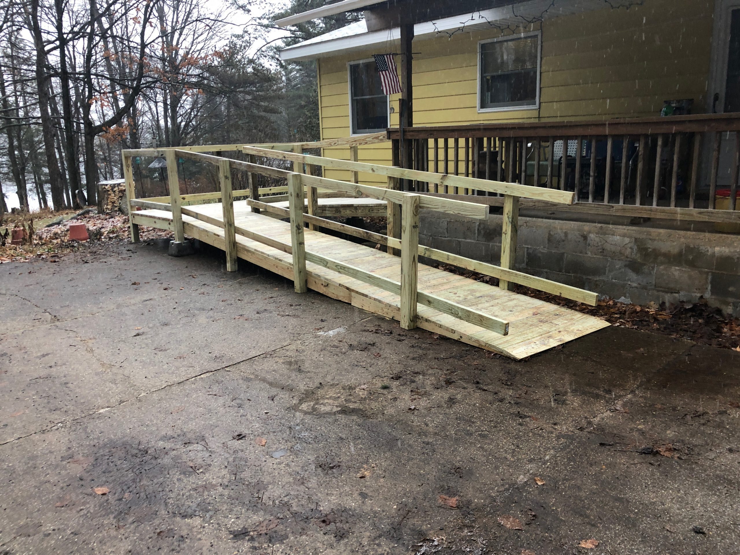 Wheelchair Ramp Build Kalkaska Church of Christ