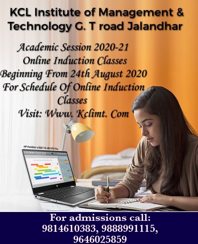 Online Induction Classes from 24 Aug, 2020 Khalsa College Lyallpur