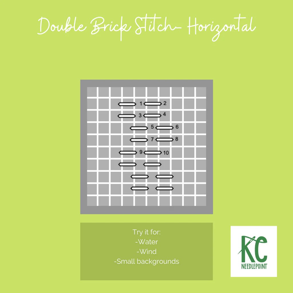 Double Brick Stitch Horizontal KC Needlepoint