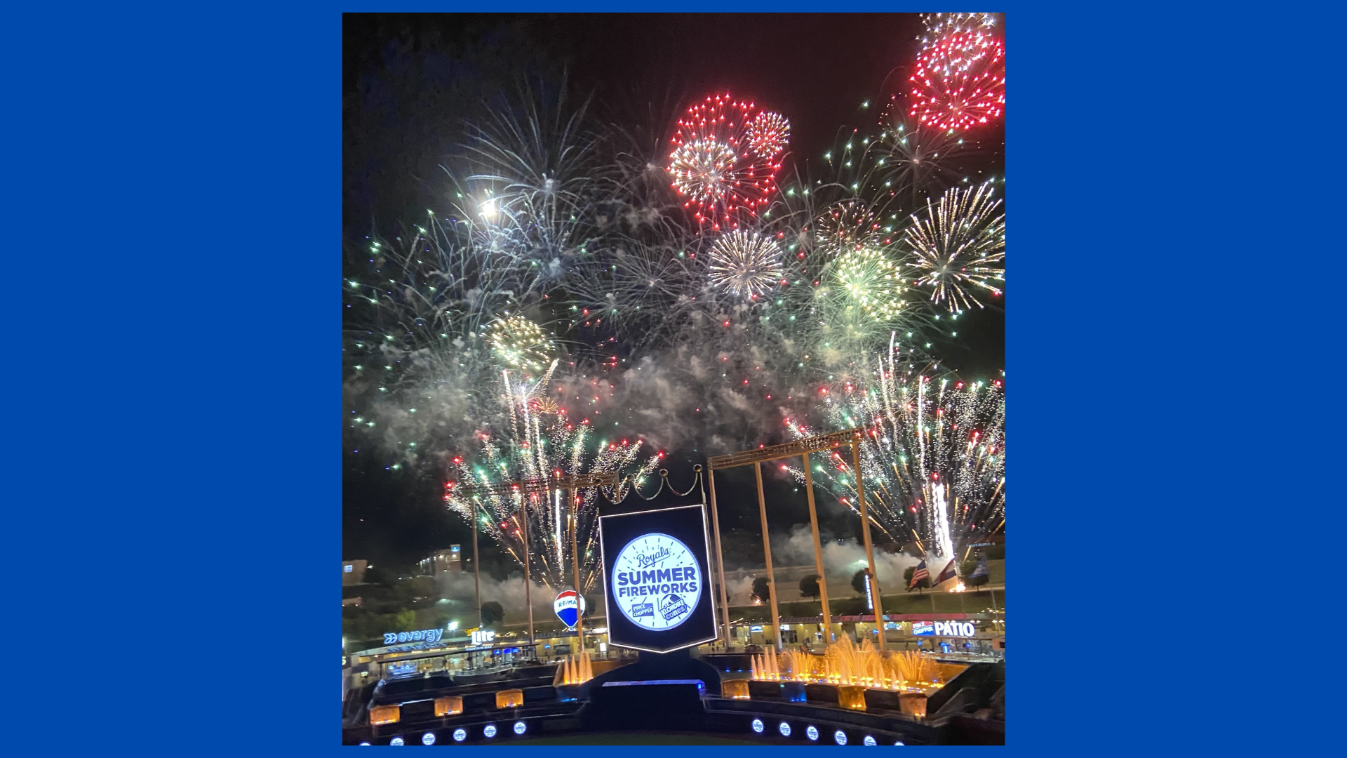 KC Royals Game and Fireworks!! Kansas City Oasis