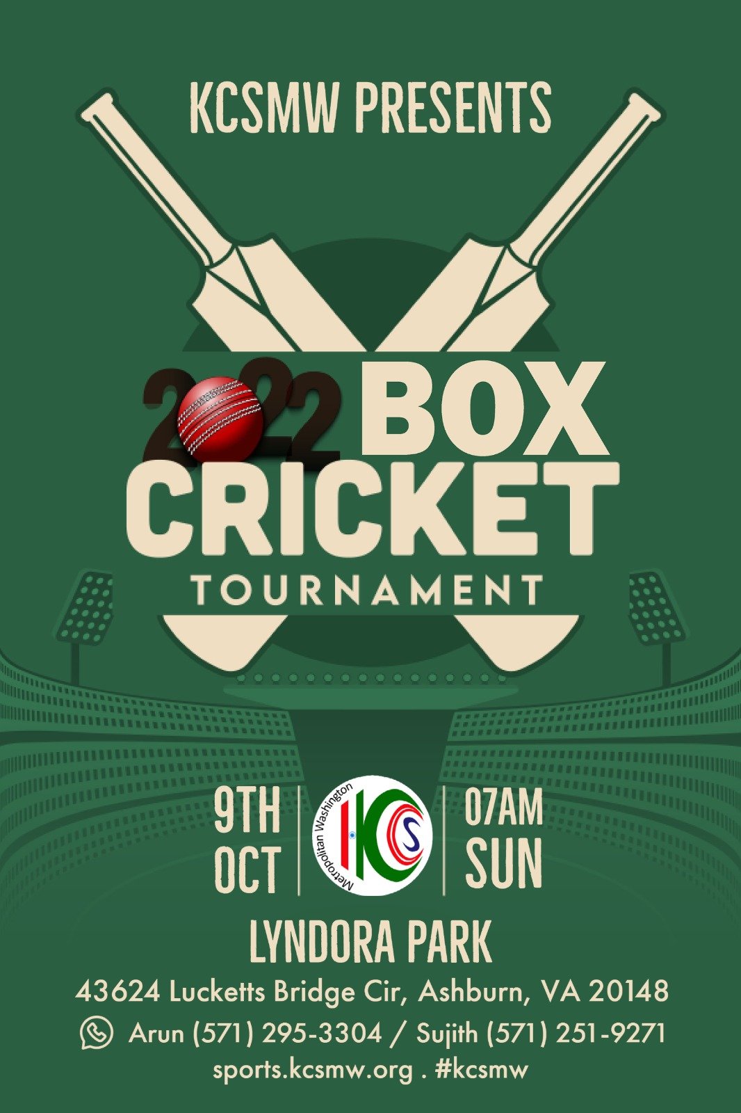 KCSMW BOX Cricket Tournament 2022 Kerala Cultural Society