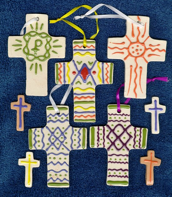 HandDecorated Ceramic Crosses