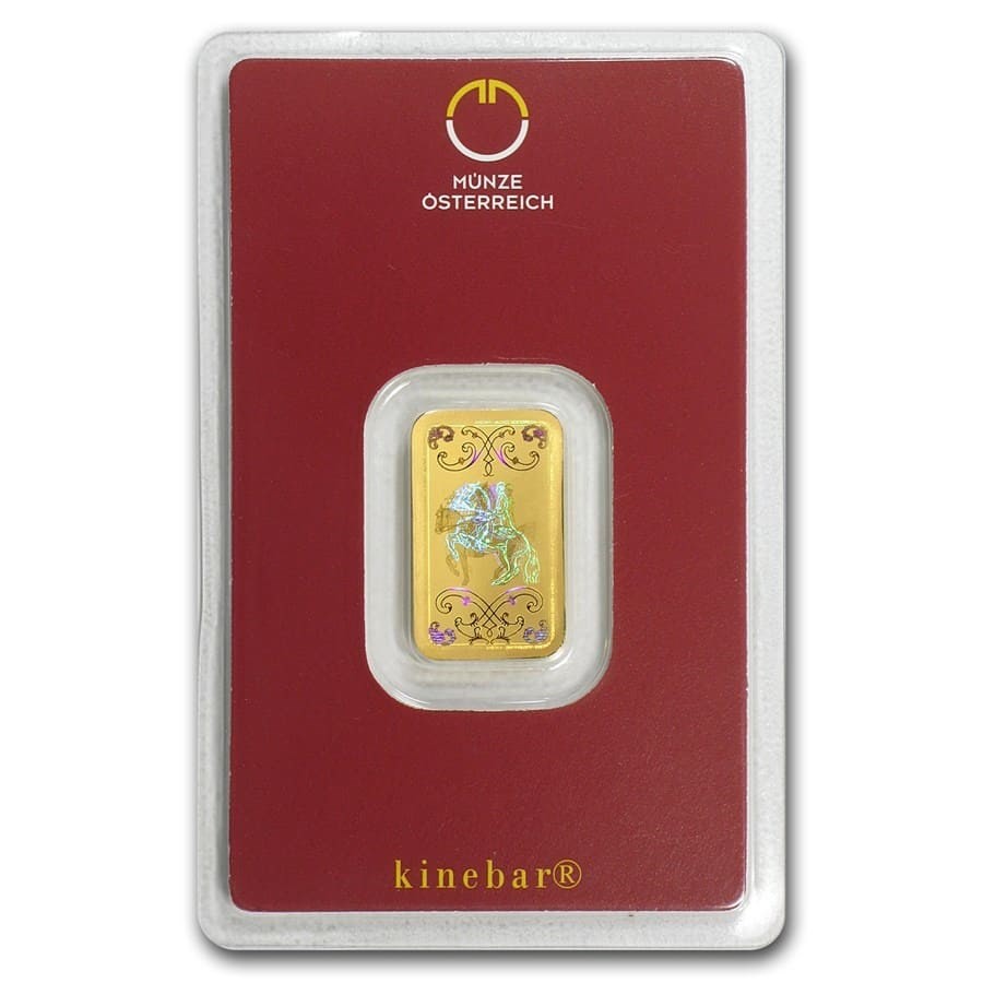 Austrian Mint Gold Bar 5 gr. Kinebar