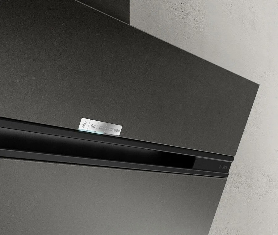 Elica Ascent Urban 90cm Angled Extractor Hood in Cast Iron KDH Electrical