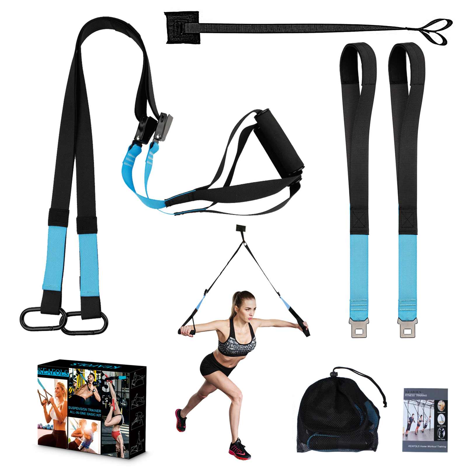 KEAFOLS Bodyweight Fitness Resistance Kit Extension Strap Door Anchors