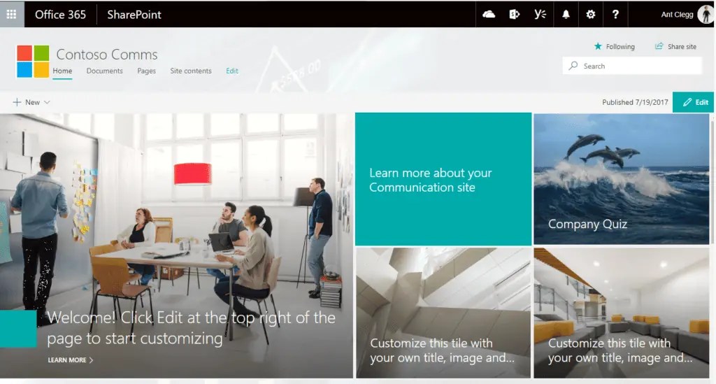 Build a Modern SharePoint using Communication Template KeaPoint