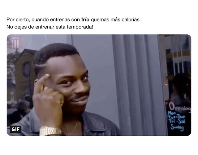 Hace frío y el reacciona con memes para calmarlo