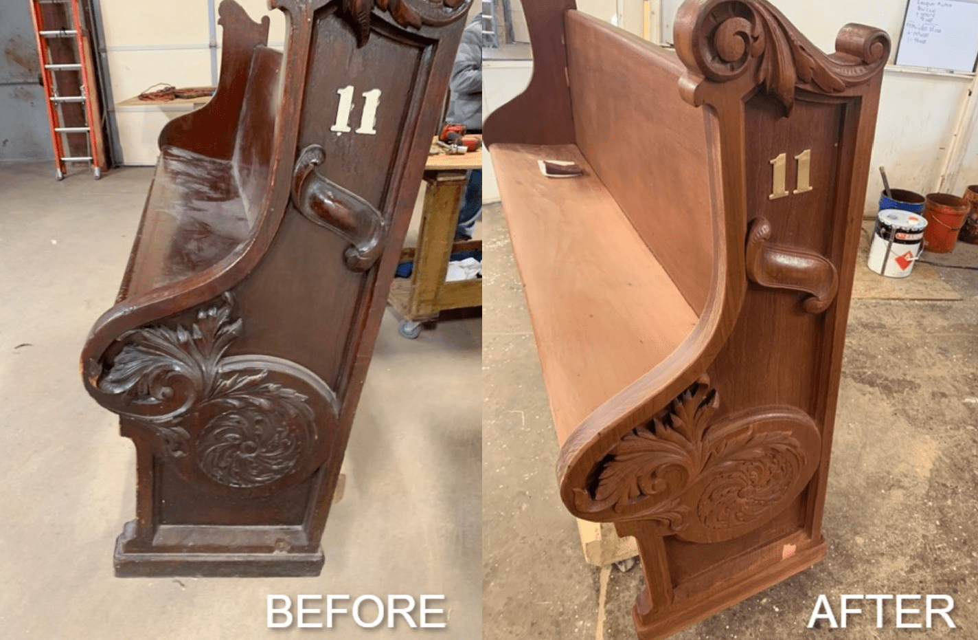 Church Pew Refinishing, Removal & ReInstallation Services
