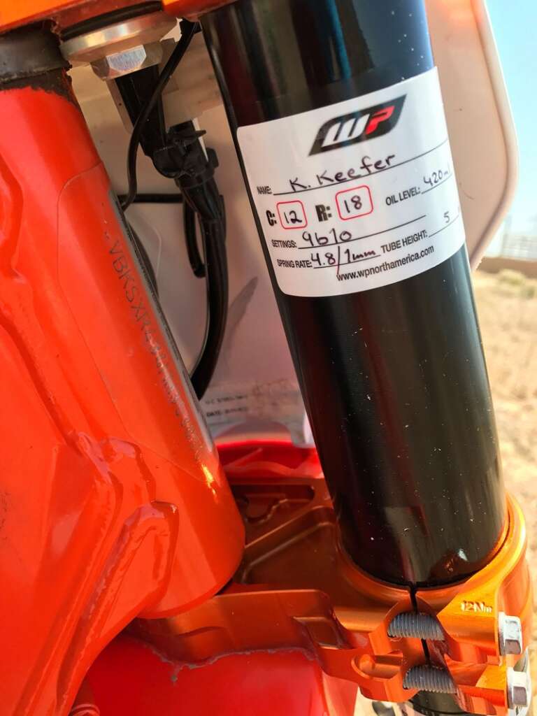 WP Cone Valve Fork And Trax Shock Keefer, Inc. Tested