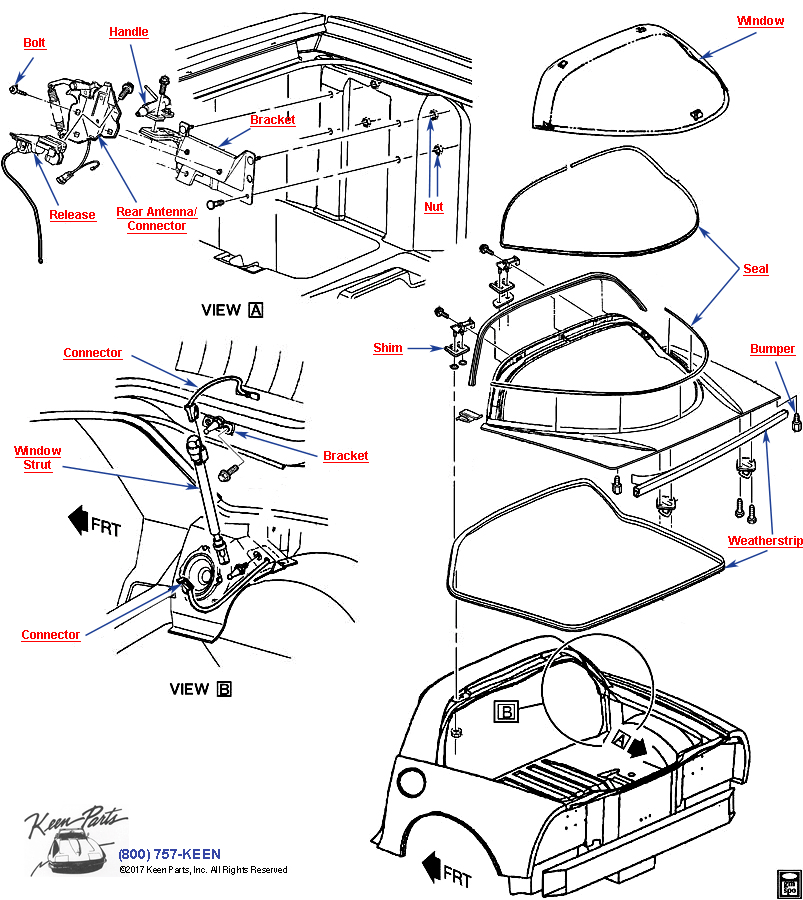 Keen Corvette Parts Diagrams