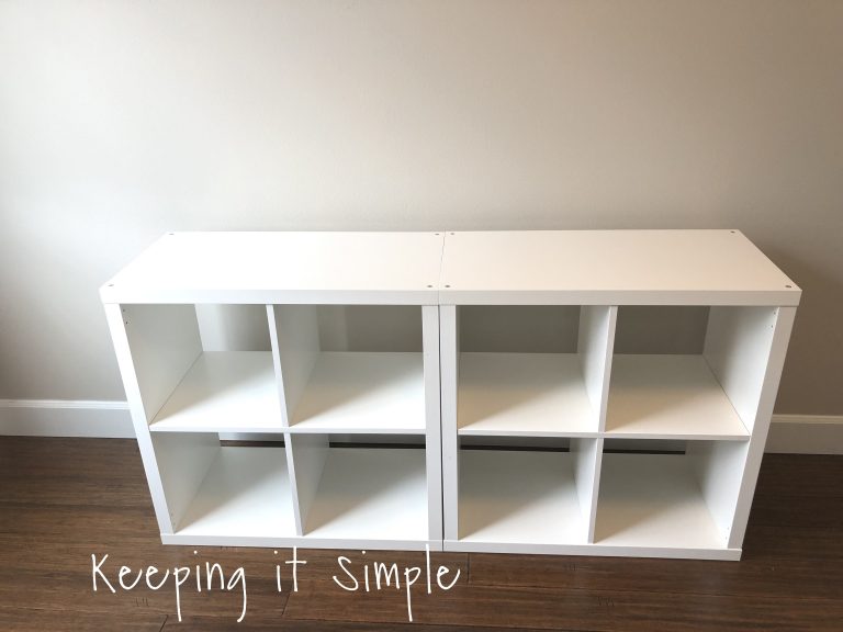 Ikea Hack DIY Computer Desk with Kallax Shelves Keeping it Simple
