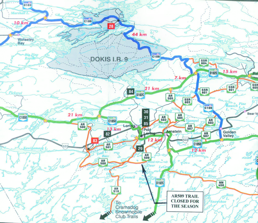 Argyle Riders Snowmobile Club, Port Loring Ontario THE WALTERS POST