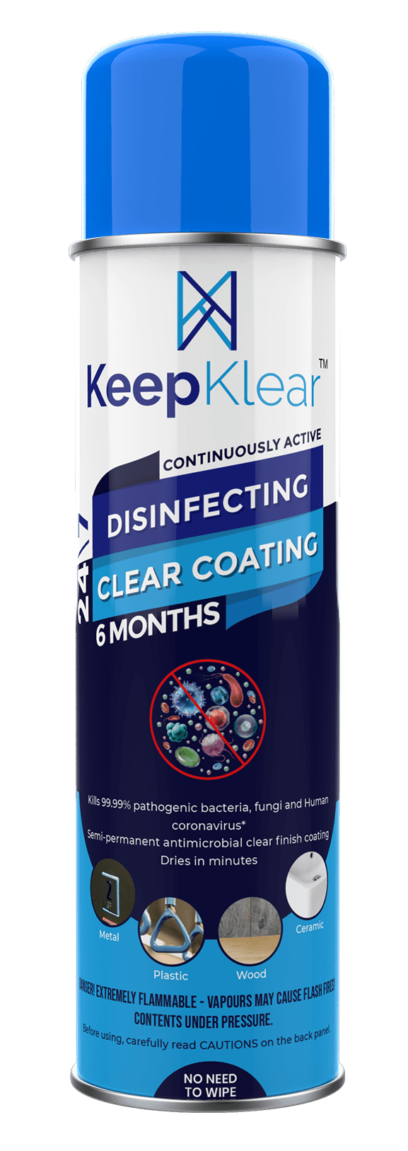Keep klear™ I CONTINUOUSLY ACTIVE Clear Coating Antimicrobial Technology