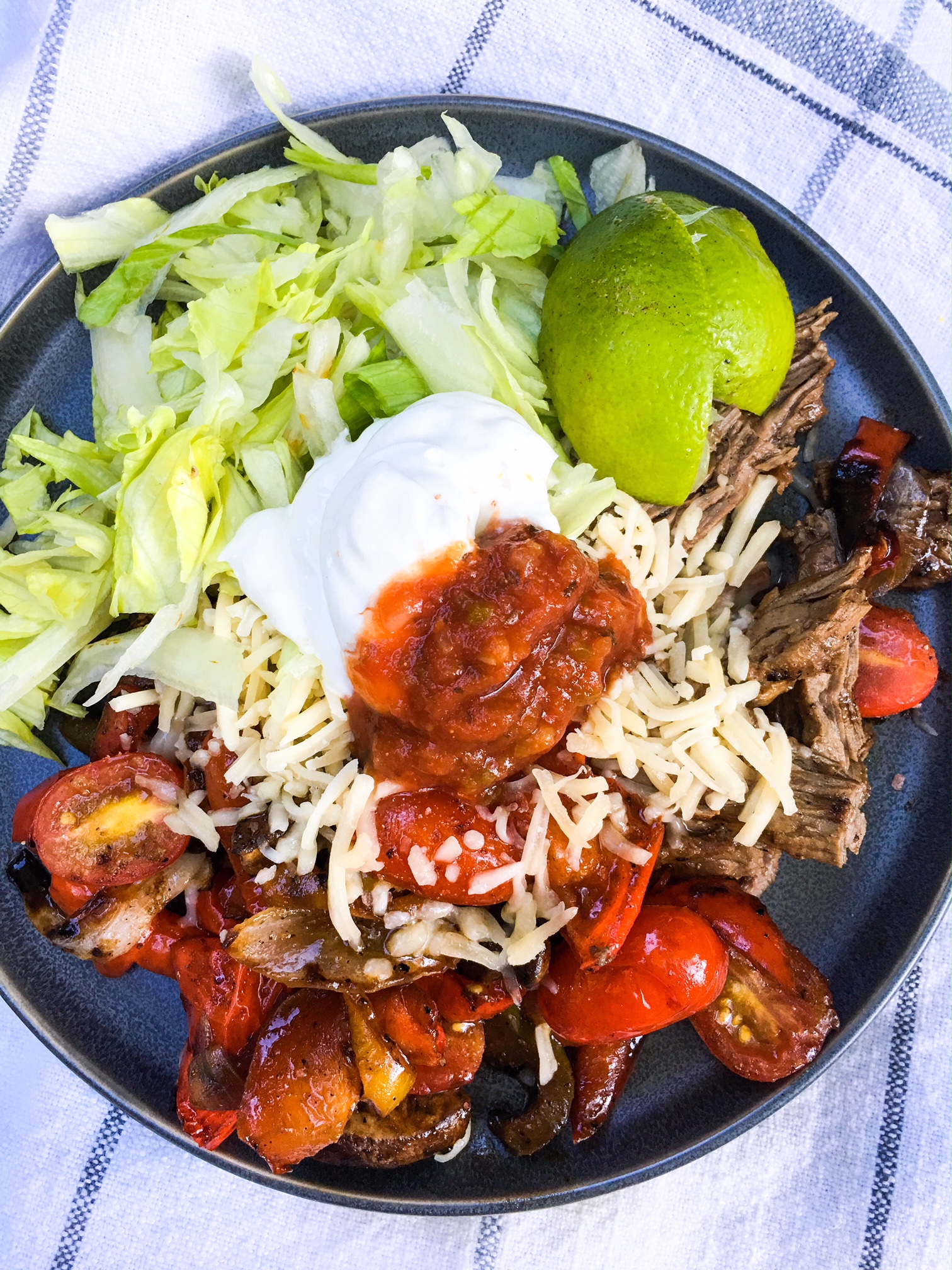 Low Carb Marinated Chicken Thigh Fajitas Kellie Rice Cakes