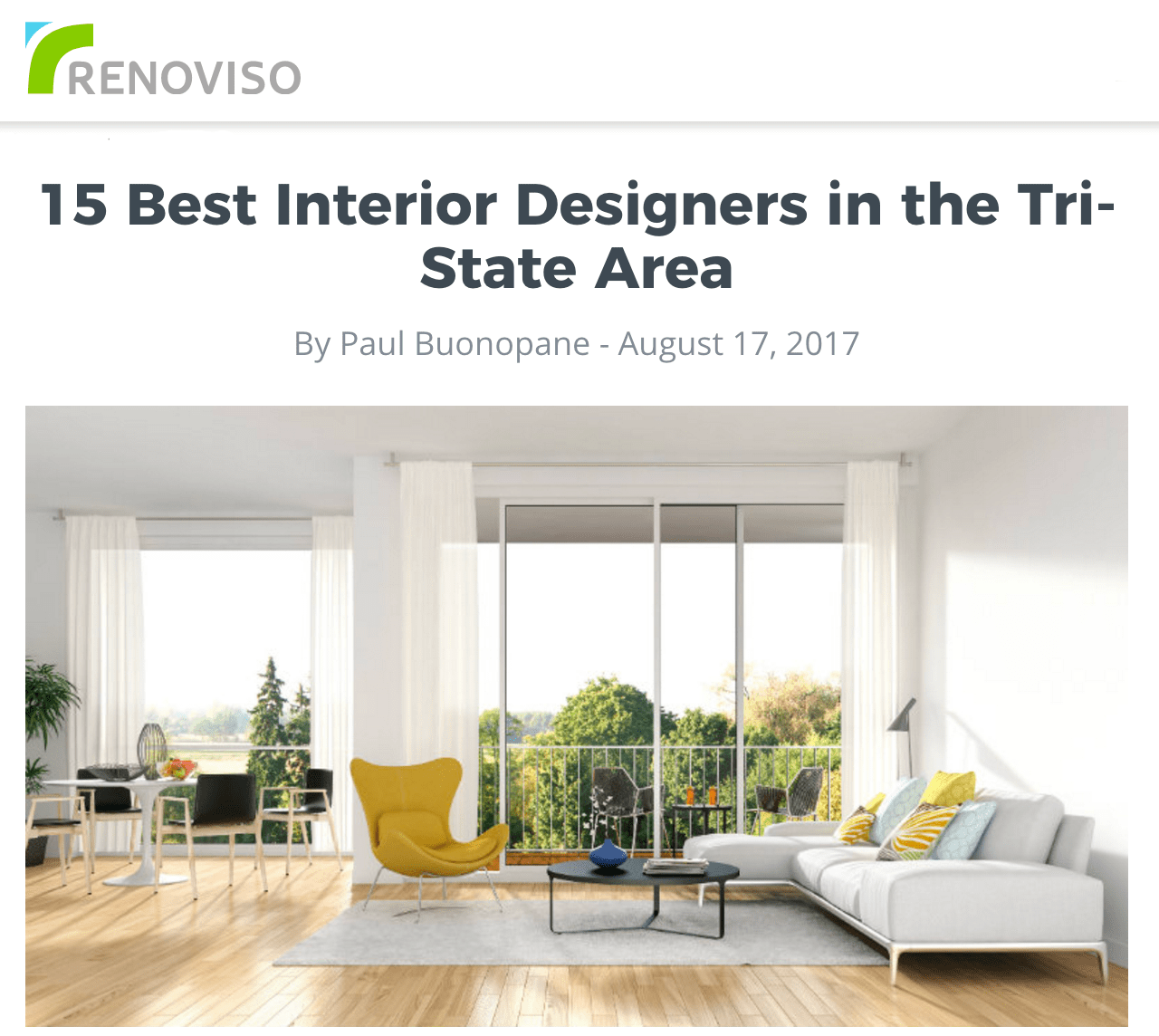 kellydesigns Featured in "15 Best Interior Designers in the TriState