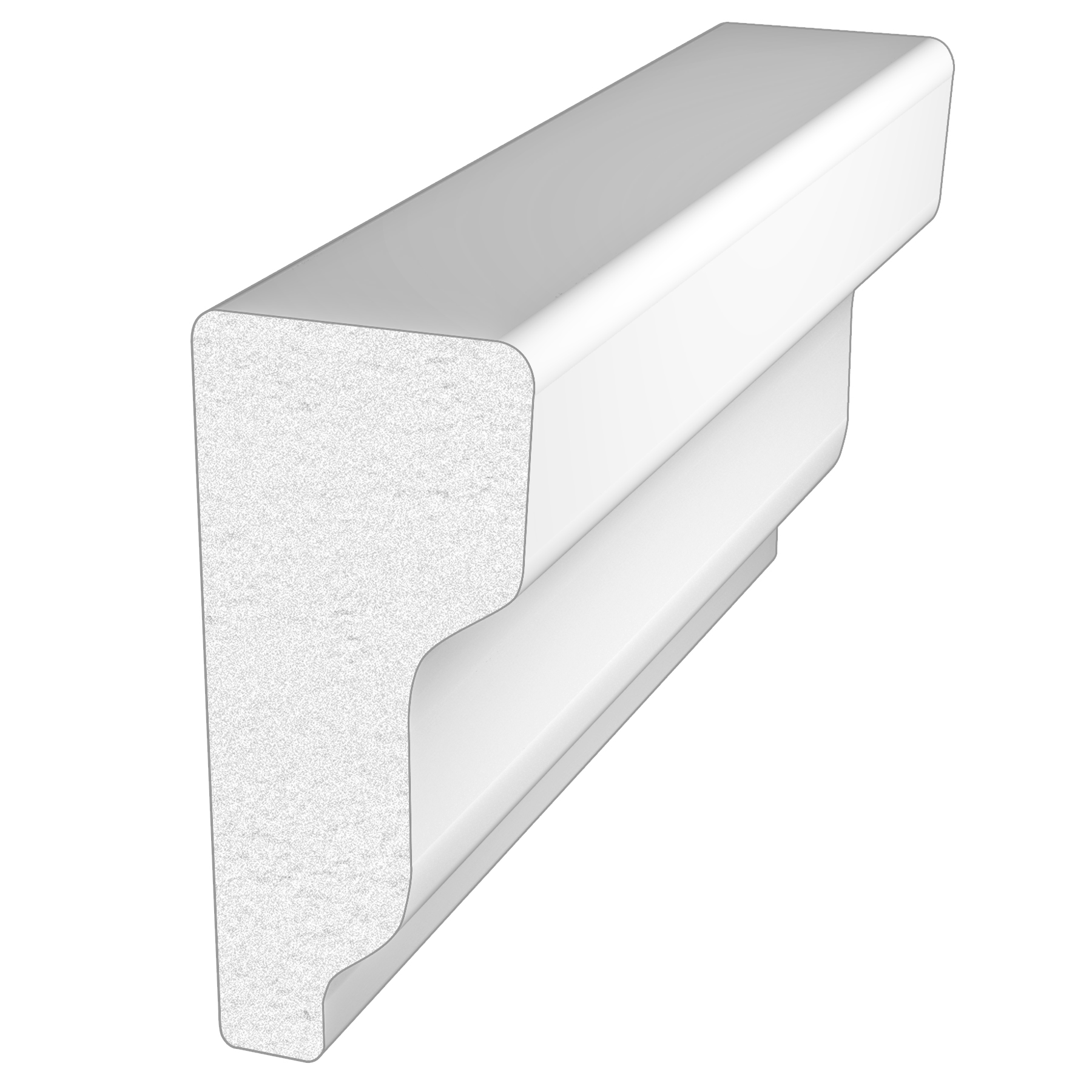 11/16"x 1 5/8" x16' Palram White Pvc Shingle Band Moulding Kelly Fradet