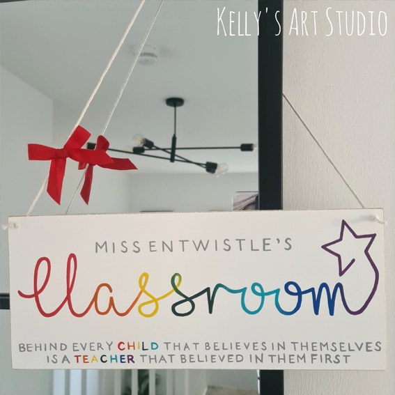 Small Teacher Plaque Kelly's Art Studio