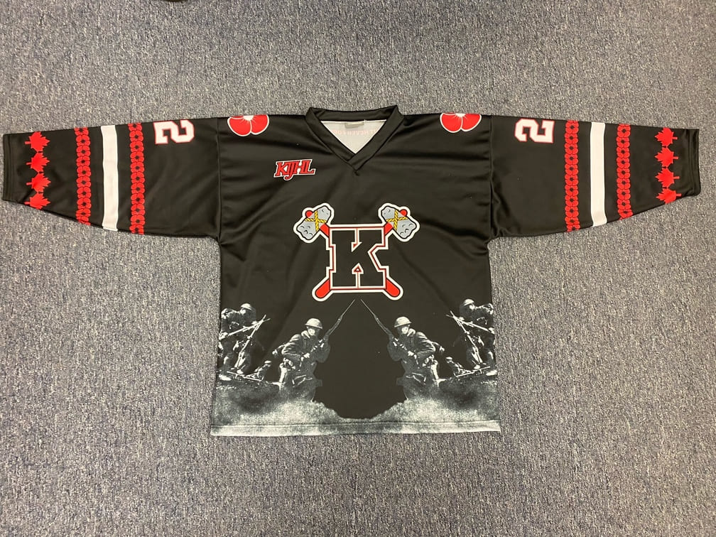 Remembrance Day Commemorative Jersey Auction Kelowna Chiefs