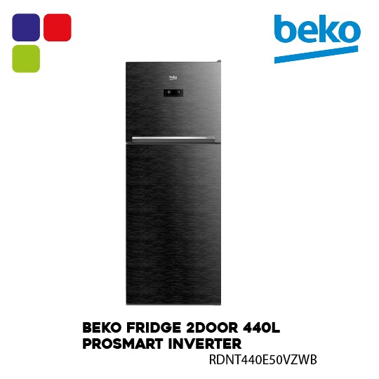 BEKO FRIDGE 2DOOR 440L PROSMART INVERTER RDNT440E50VZWB Kemudi Timur