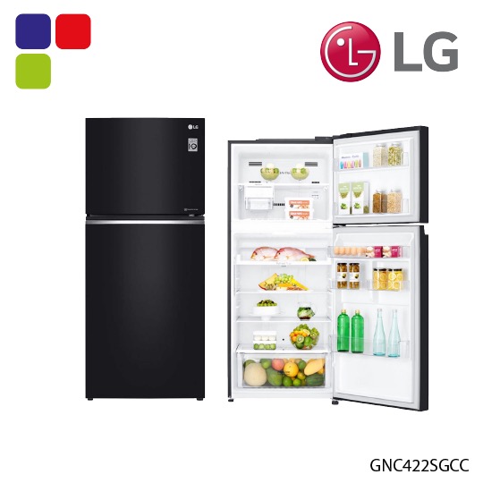LG FRIDGE 2 DOOR 427L INVERTER COM TOP FREEZERGNC422SGCC Kemudi Timur