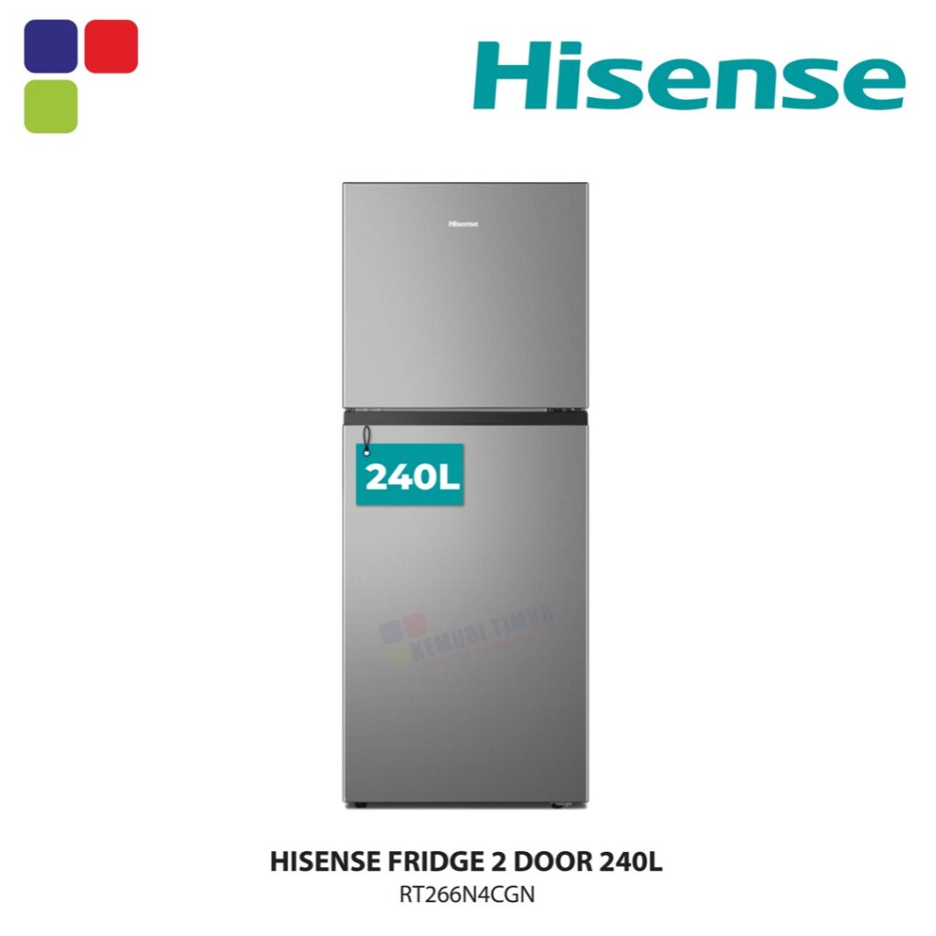 HISENSE FRIDGE 2 DOOR 240L RT266N4CGN Kemudi Timur