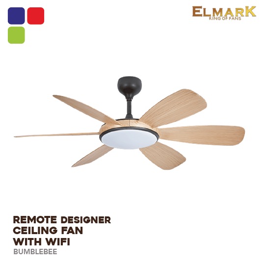 ELMARK REMOTE DESIGNER CEILING FAN WITH WIFI [BUMBLEBEE] Kemudi Timur
