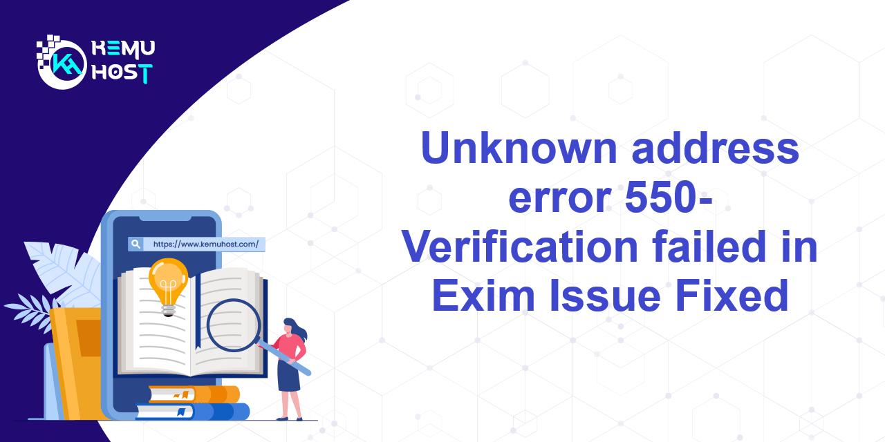 Unknown address error 550Verification failed KemuHost