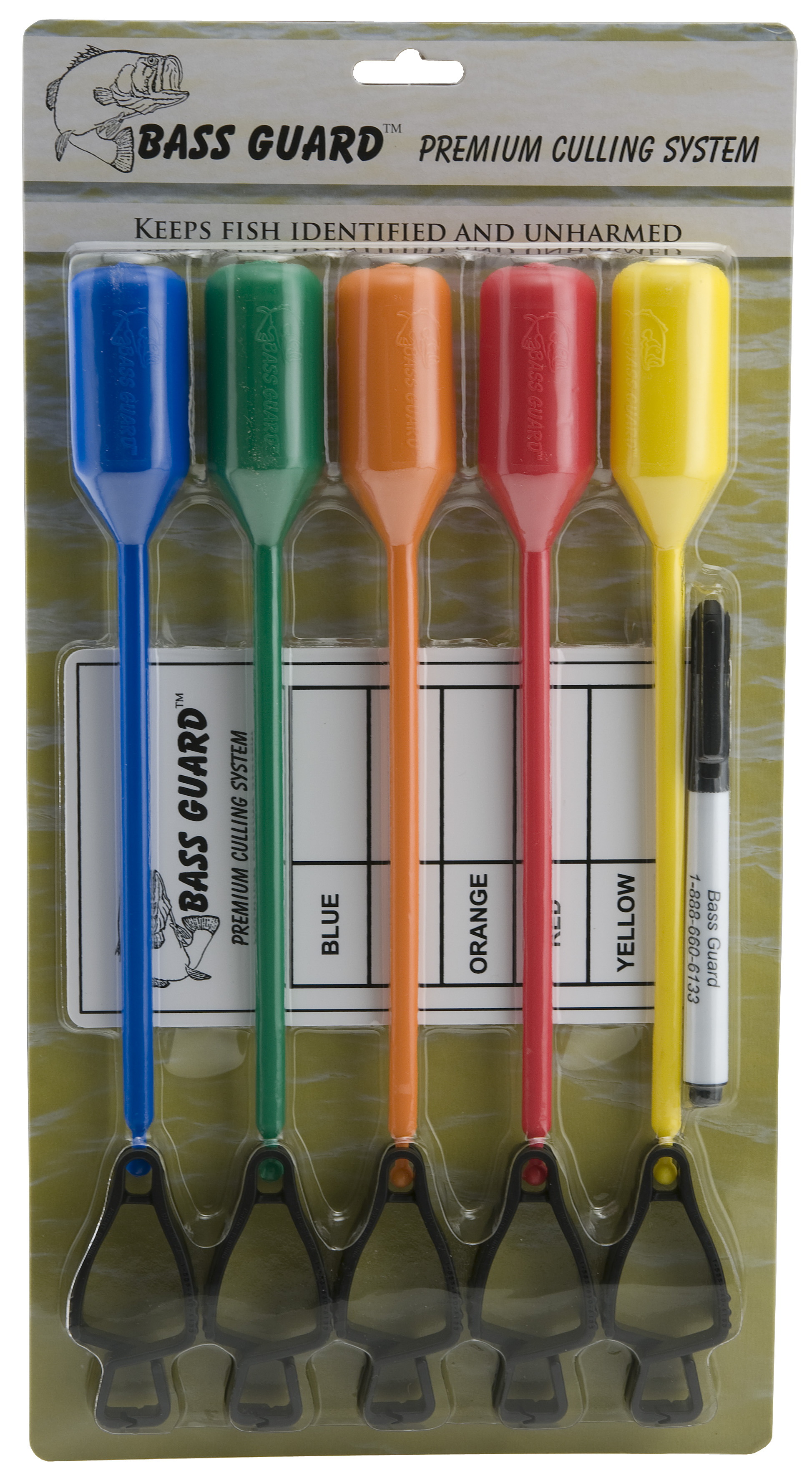 Bass Guard® premium culling system securely holds fish while reducing