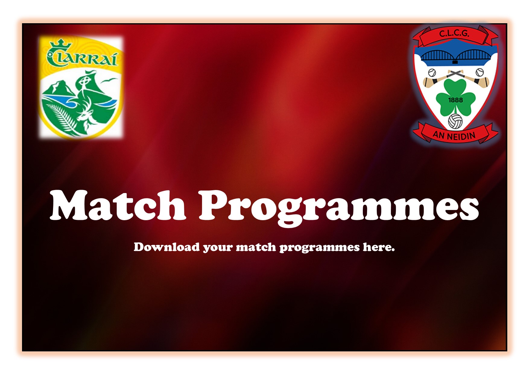 Match Programme Kenmare Shamrocks v Spa GAA Kenmare Shamrocks G. A