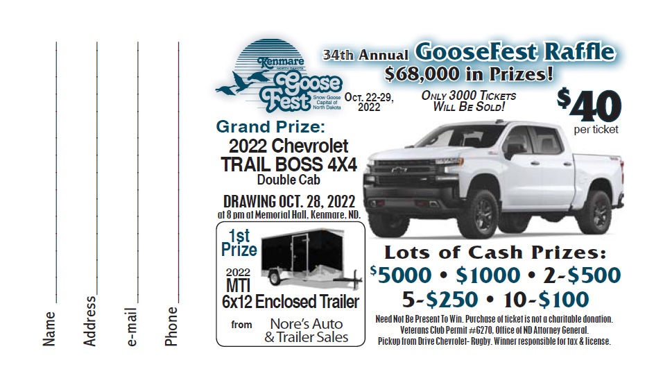 Kenmare ND 2022 Schedule