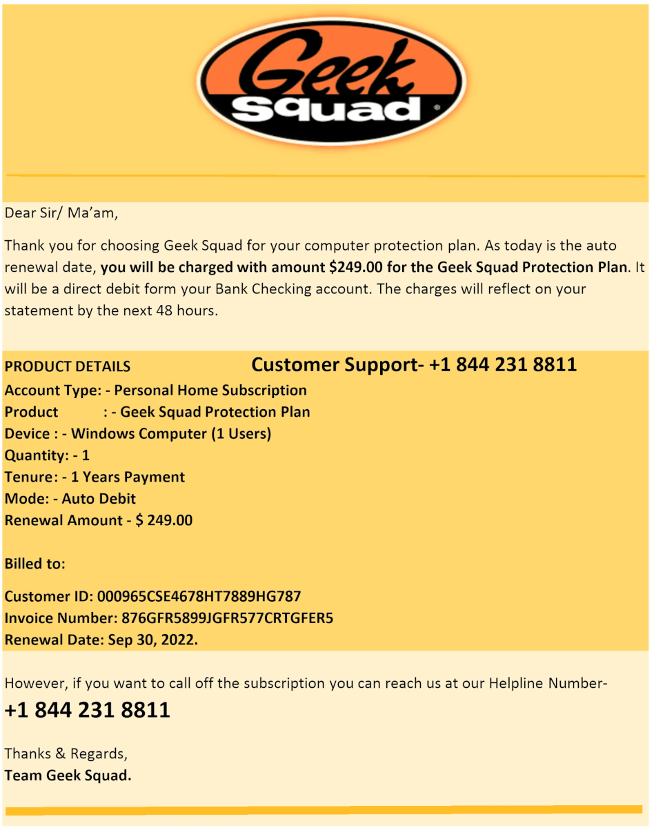 Geek Squad Number Customer Service