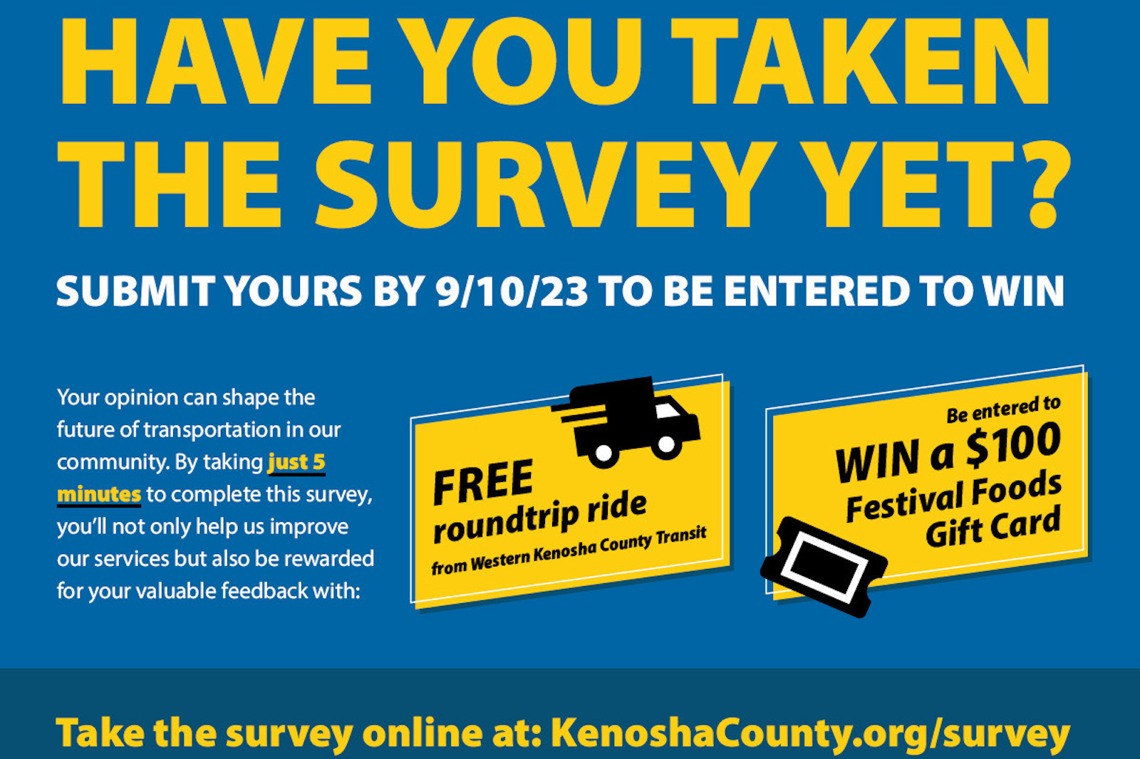 Your input matters to Western Kenosha County Transit