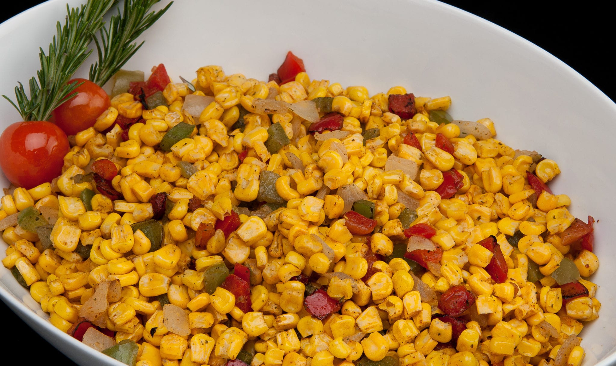 Flame Roasted Corn with Red & Green Peppers KENRICK'S MEATS & CATERING