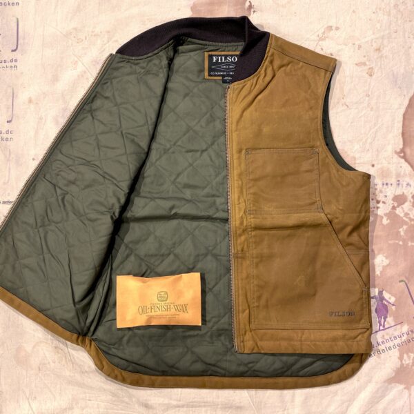 Filson tin cloth insulated work vest Kentaurus