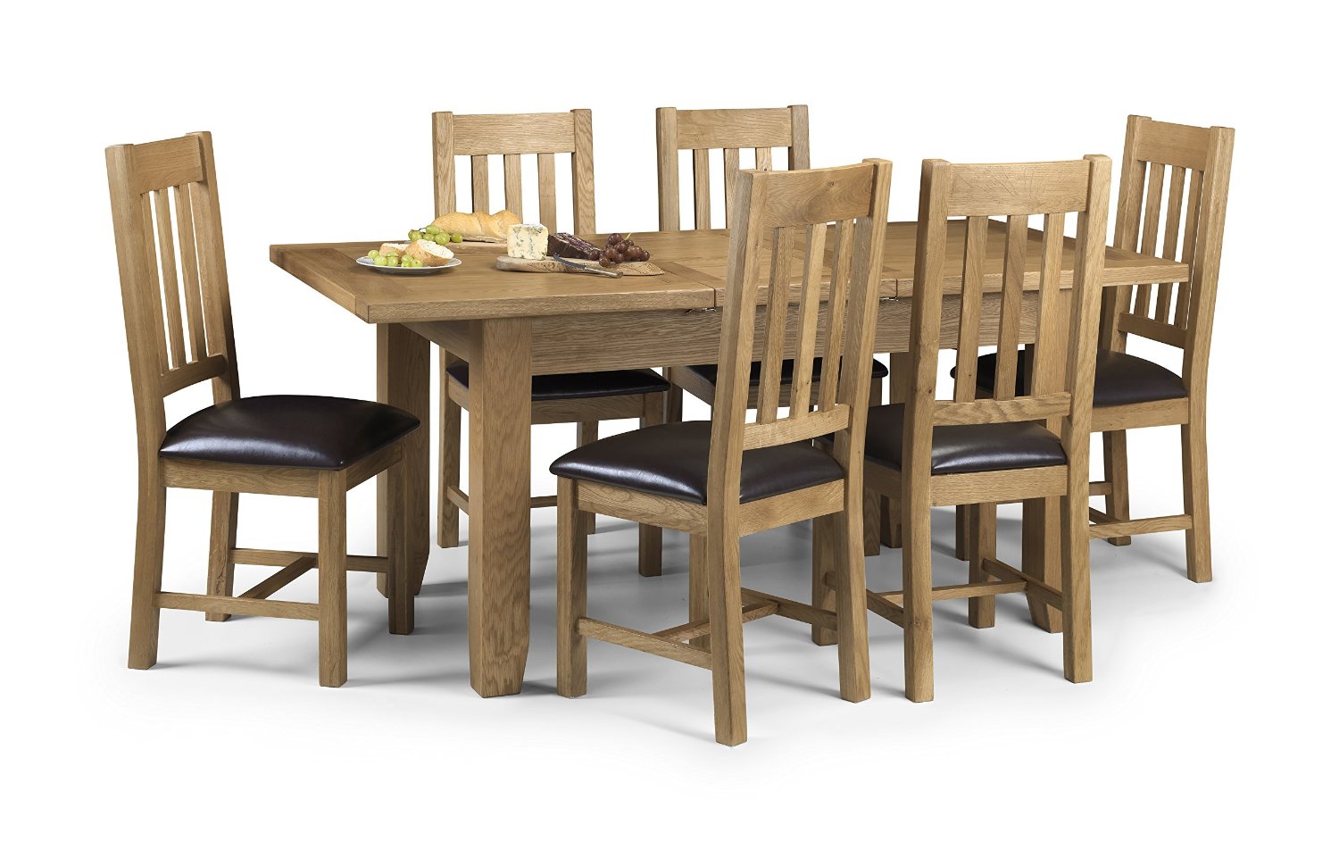 Westminster American White Oak Extending Dining Table + 6 Chairs