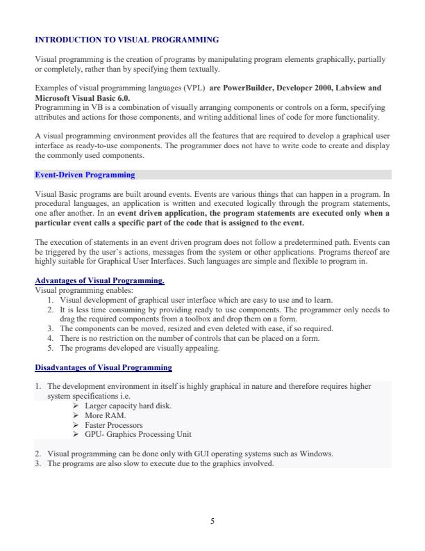 Visual Basic 6.0 Notes Short PDF Array Data Type Scribd
