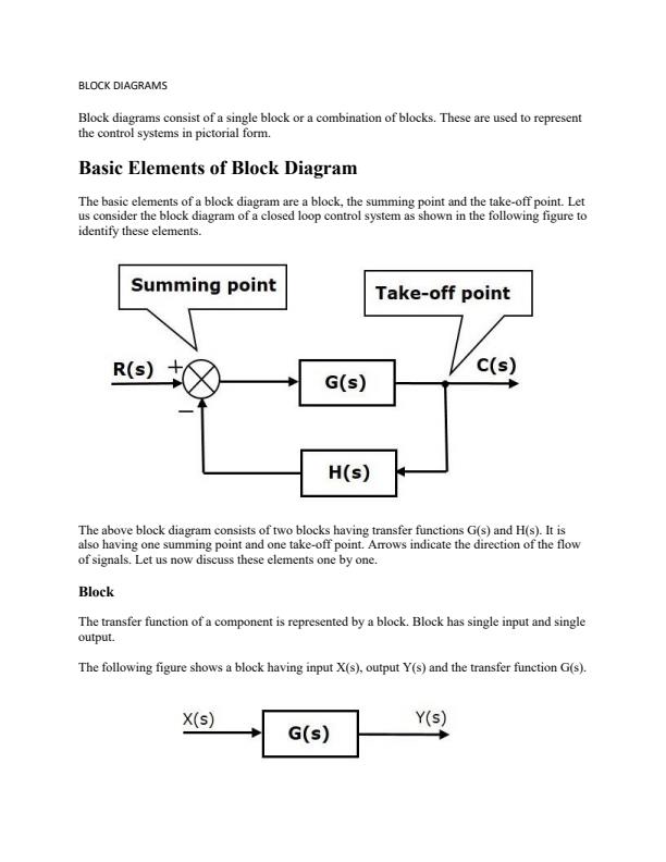 Block Diagrams - For Electrical Engineering Students - 8288
