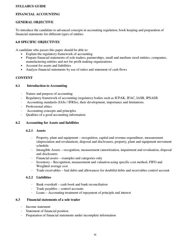 Financial Accounting Revision guide ATD level 2, CPA Foundation Level