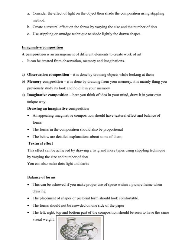 2024 Grade 6 Art and Craft Lesson Notes Term 1, 2, 3 12406