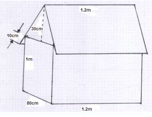The figure below shows a portable Kennel. a) Calculate i) The total