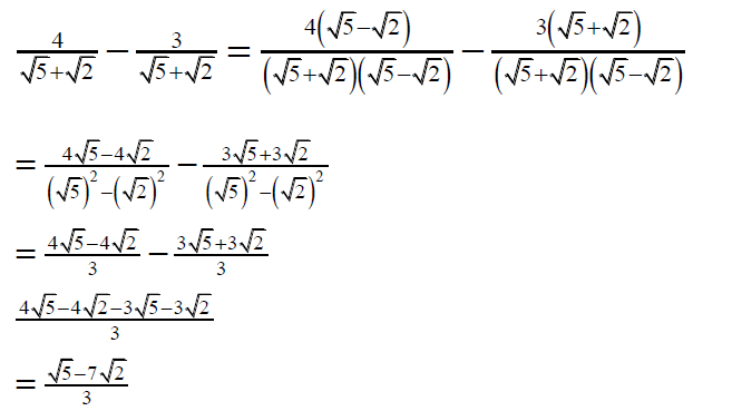 Simplify the following,leaving your answer in surd form.