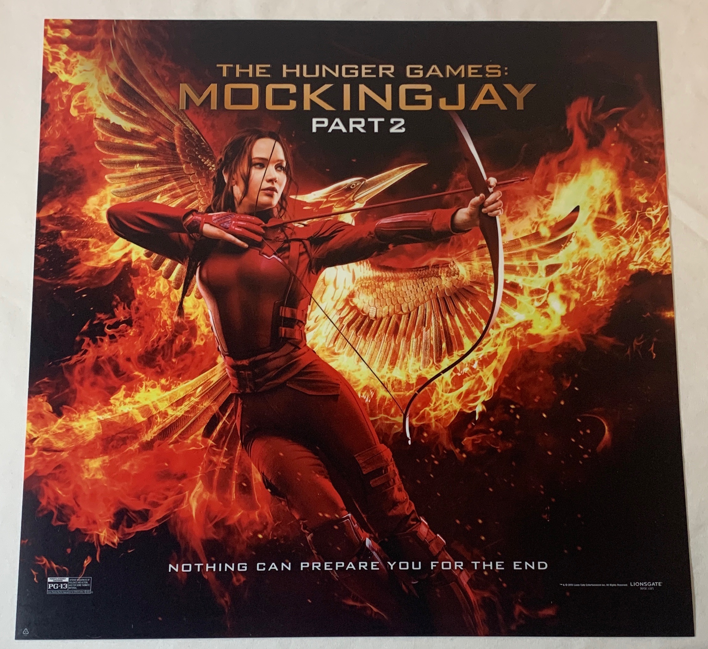 2016 vinyl DS promo HUNGER GAMES MOCKINGJAY PART 2 14x14.5 inches eBay