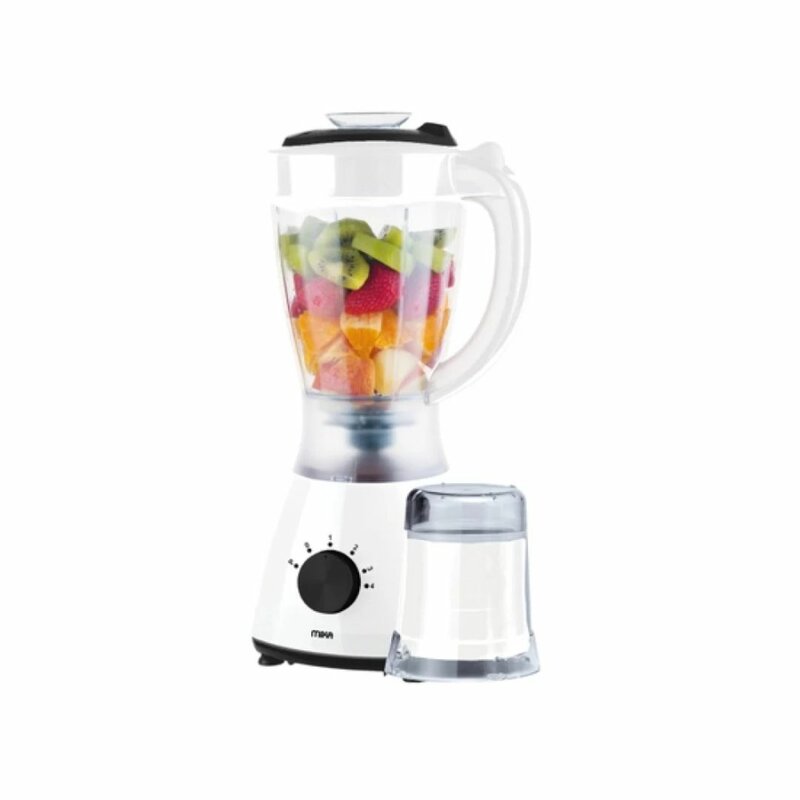Mika Blender 1.5L, 2 In 1, With Grinder, White & Black MBLR302/WB