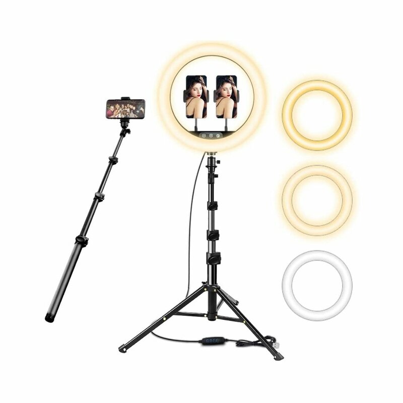 12 Inch Led Ring Light With 2.1m Tripod Stand Cameras Lighting