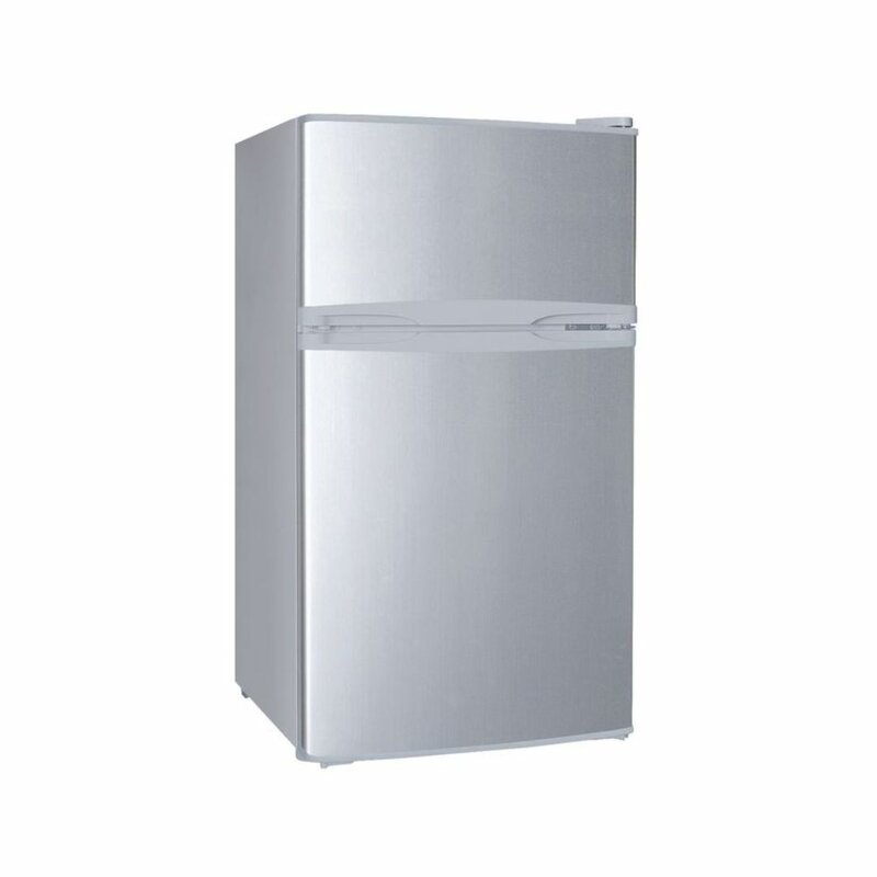 Roch RFR110DB Double Door Fridge, 85L Silver Home Appliances