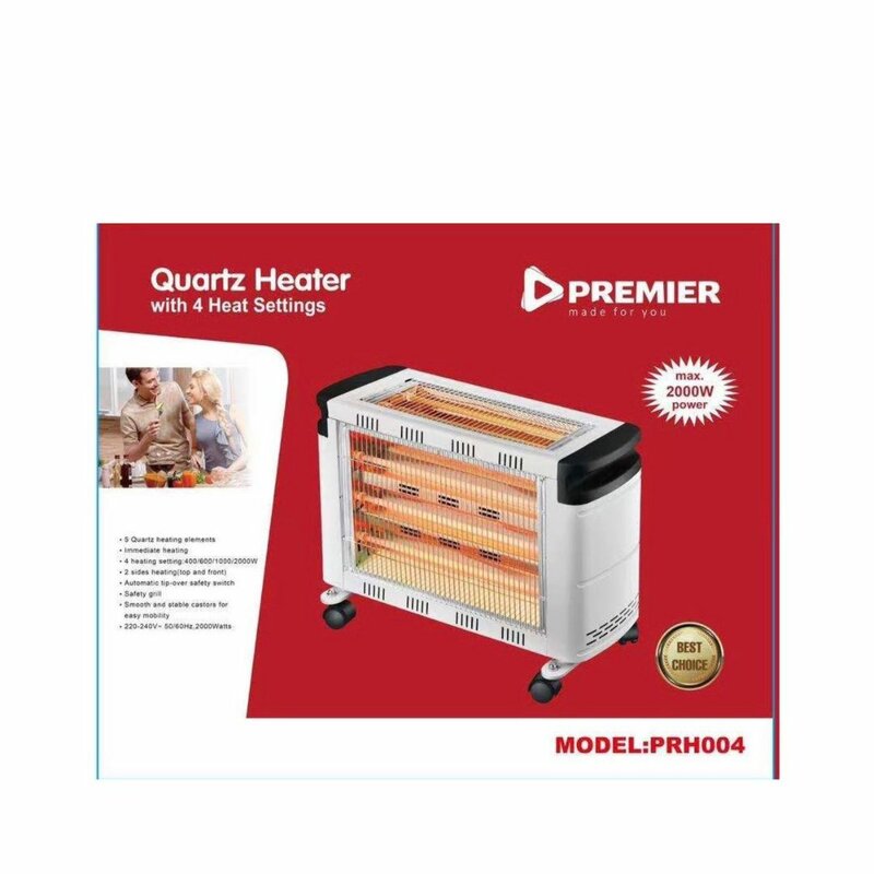 Premier PRH004 Quartz Heater With 4 Heat Settings Home Appliances