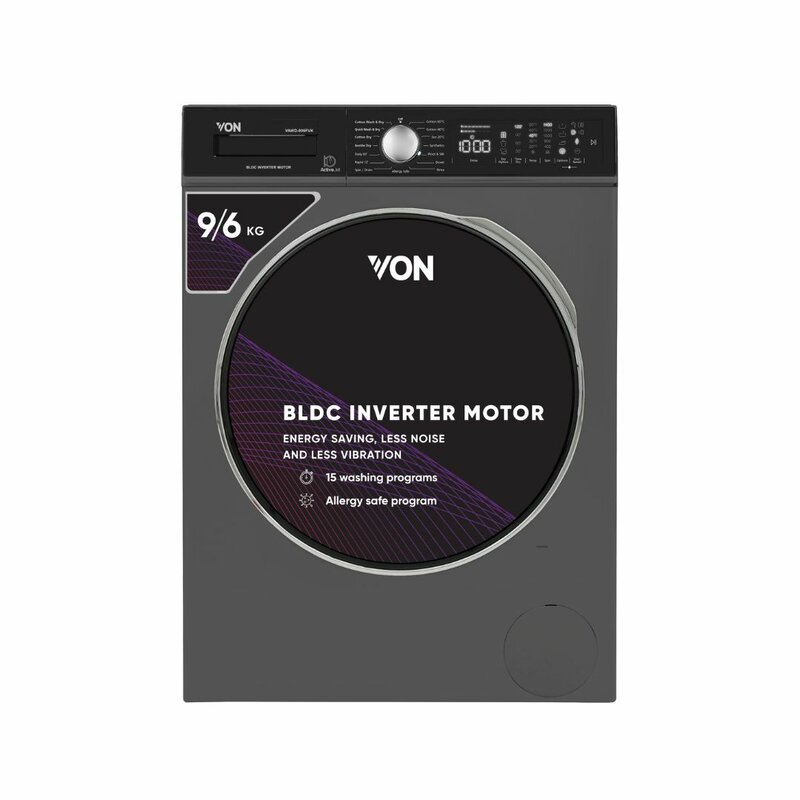 Von Front Load 9kg Washer & 6kg Dryer VAWD906FVK Silver Home